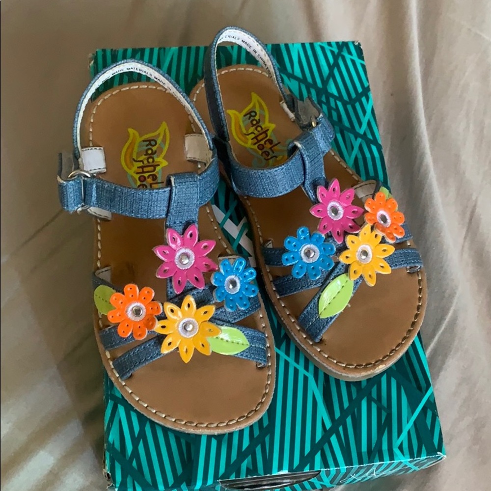 Kids multi color flower sandals